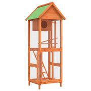 Fågelhus brun 60x58x160 massiv furu