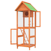 Fågelhus brun 60x58x160 massiv furu