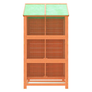 Fågelhus brun 97x81x152 massiv furu