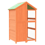 Fågelhus brun 97x81x152 massiv furu