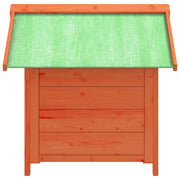 Hundgård brun 65x65x61,5 cm massiv furu