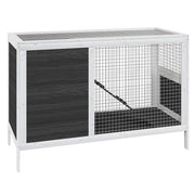 Kaninbur grå 103x44x69,5 cm massiv furu
