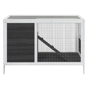 Kaninbur grå 103x44x69,5 cm massiv furu