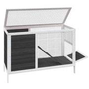 Kaninbur grå 103x44x69,5 cm massiv furu