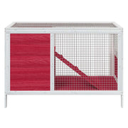 Kaninbur röd 103x44x69,5 cm massiv furu