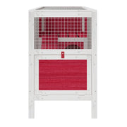 Kaninbur röd 103x44x69,5 cm massiv furu