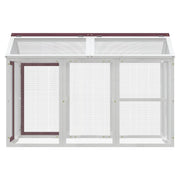 Utomhusbur brun 141x94x104 cm massiv furu