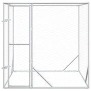 Hundgård för utomhusbruk silver 2x2x2 m galvaniserat stål