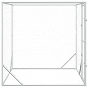 Hundgård för utomhusbruk silver 2x2x2 m galvaniserat stål