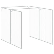 Hundkoja med gård antracit 165x659x181 cm galvaniserat stål
