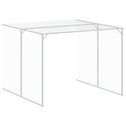 Hundkoja med gård antracit 214x661x181 cm galvaniserat stål