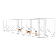 Hundgård för utomhusbruk silver 2x14x2 m galvaniserat stål