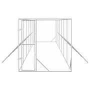 Hundgård för utomhusbruk silver 2x14x2 m galvaniserat stål