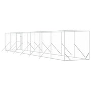 Hundgård för utomhusbruk silver 2x14x2 m galvaniserat stål