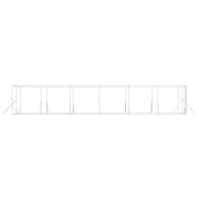 Hundgård för utomhusbruk silver 4x12x2 m galvaniserat stål