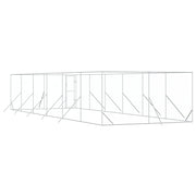 Hundgård för utomhusbruk silver 4x12x2 m galvaniserat stål