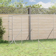 Hundgård för utomhusbruk silver 4x12x2 m galvaniserat stål