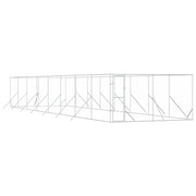 Hundgård för utomhusbruk silver 4x16x2 m galvaniserat stål