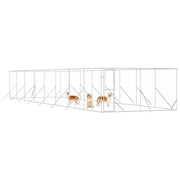 Hundgård för utomhusbruk silver 4x16x2 m galvaniserat stål