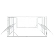 Hundgård för utomhusbruk silver 4x16x2 m galvaniserat stål