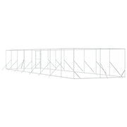 Hundgård för utomhusbruk silver 4x16x2 m galvaniserat stål
