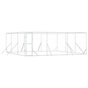 Hundgård för utomhusbruk silver 6x6x2 m galvaniserat stål