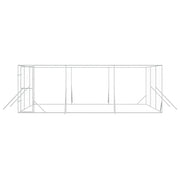 Hundgård för utomhusbruk silver 6x6x2 m galvaniserat stål