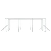 Hundgård för utomhusbruk silver 6x6x2 m galvaniserat stål
