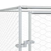 Hundgård för utomhusbruk silver 6x6x2 m galvaniserat stål