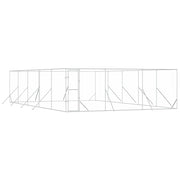 Hundgård för utomhusbruk silver 6x10x2 m galvaniserat stål