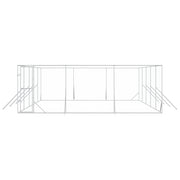 Hundgård för utomhusbruk silver 6x10x2 m galvaniserat stål