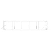 Hundgård för utomhusbruk silver 6x10x2 m galvaniserat stål