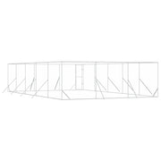 Hundgård för utomhusbruk silver 6x10x2 m galvaniserat stål