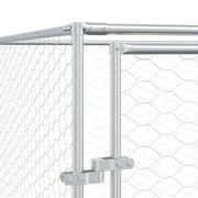 Hundgård för utomhusbruk silver 6x10x2 m galvaniserat stål
