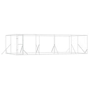 Hundgård för utomhusbruk silver 8x4x2 m galvaniserat stål