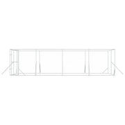 Hundgård för utomhusbruk silver 8x4x2 m galvaniserat stål