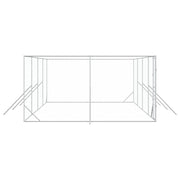 Hundgård för utomhusbruk silver 8x4x2 m galvaniserat stål