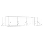Hundgård för utomhusbruk silver 8x4x2 m galvaniserat stål
