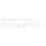 Hundgård för utomhusbruk silver 8x12x2 m galvaniserat stål