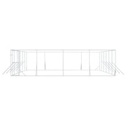 Hundgård för utomhusbruk silver 8x12x2 m galvaniserat stål
