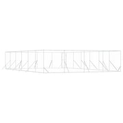 Hundgård för utomhusbruk silver 8x12x2 m galvaniserat stål