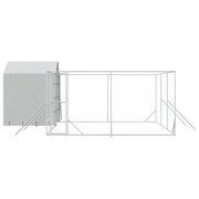 Hundgård med tak silver 6x6x2,5 m galvaniserat stål