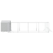 Hundgård med tak silver 10x6x2,5 m galvaniserat stål