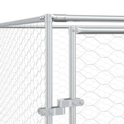Hundgård med tak silver 10x6x2,5 m galvaniserat stål