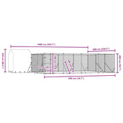Hundgård med tak silver 10x6x2,5 m galvaniserat stål
