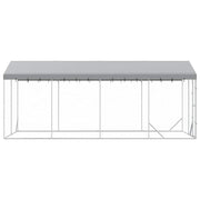 Hundgård med tak silver 3x6x2,5 m galvaniserat stål