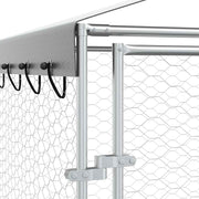 Hundgård med tak silver 3x6x2,5 m galvaniserat stål