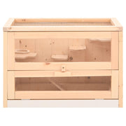 Hamsterbur 60x35,5x42 cm massivt granträ