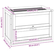 Hamsterbur 60x35,5x42 cm massivt granträ