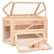 Hamsterbur 80x40x43 cm massivt granträ